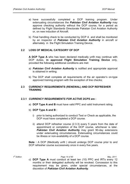 Designated Check Pilot Manual - Civil Aviation Authority