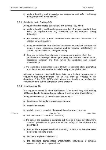 Designated Check Pilot Manual - Civil Aviation Authority