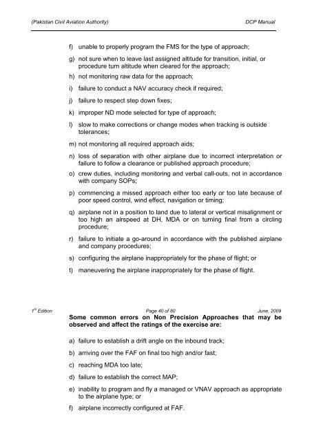 Designated Check Pilot Manual - Civil Aviation Authority