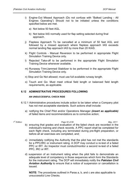 Designated Check Pilot Manual - Civil Aviation Authority