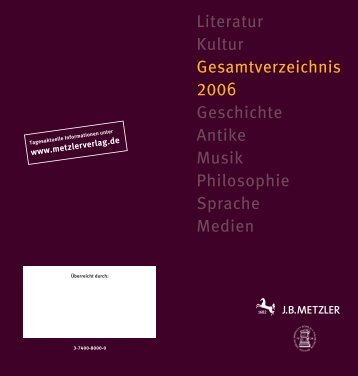 Literatur Kultur Gesamtverzeichnis 2006 Geschichte Antike Musik ...