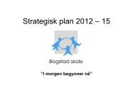 Strategisk plan 2012-2015 - Bogstad skole