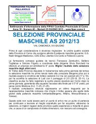 SELEZIONE PROVINCIALE MASCHILE AS 2012/13 - FIPAV Como