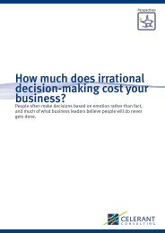 MCRSÂ®: Irrational Decision Making - Celerant Consulting