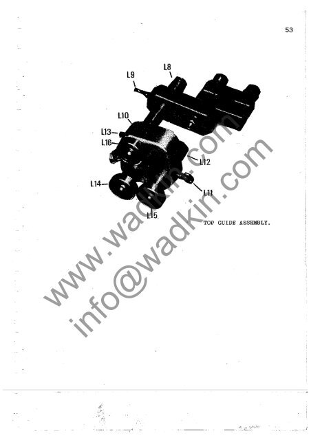 Wadkin C5 C6 C7 C8 C9 Bandsaw Manual and Parts List