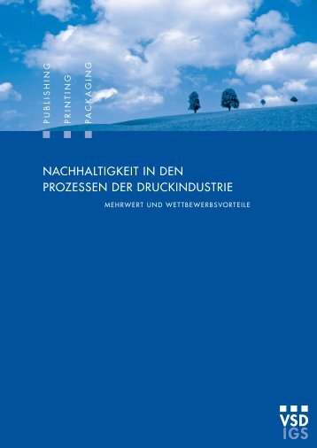 NACHHALTIGKEIT IN DEN PROZESSEN DER DRUCKINDUSTRIE