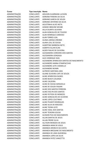 ADMINISTRAÇÃO CONCLUINTE ADILSON GUARNIANI LUCHON ...