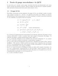 1 Teorie di gauge non-abeliane e la QCD - Gruppo IV