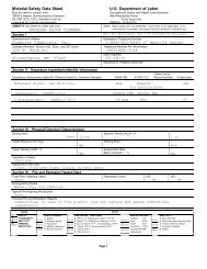 Material Safety Data Sheet