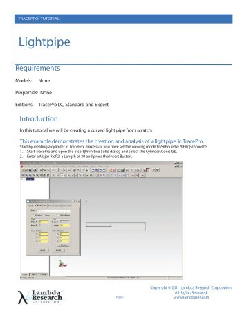 Lightpipe - Qioptiq Q-Shop