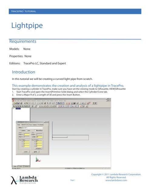 Lightpipe - Qioptiq Q-Shop