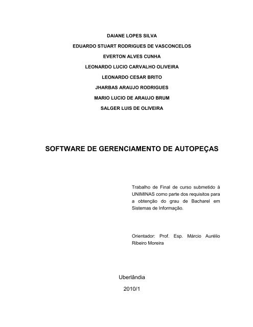 Software de Gerenciamento de AutopeÃ§as - Si.lopesgazzani.com.br