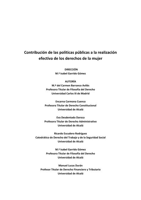 Contribución de las políticas públicas a la realización efectiva ... - ielat