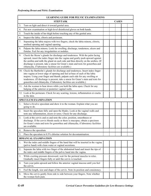 Reference Manual - IARC Screening Group