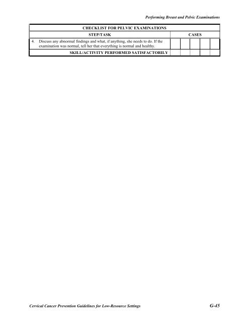 Reference Manual - IARC Screening Group