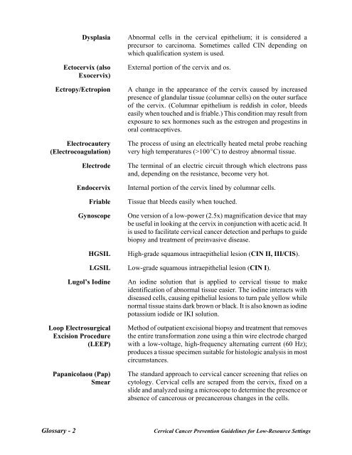 Reference Manual - IARC Screening Group