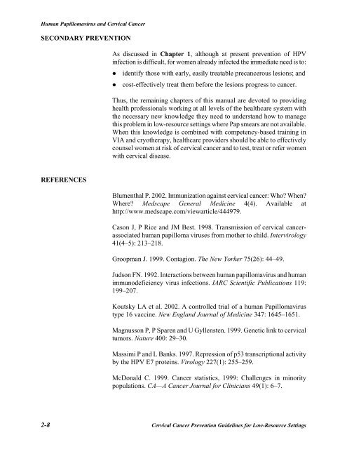 Reference Manual - IARC Screening Group