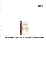 Attracting Foreign Direct Investment Into Infrastructure
