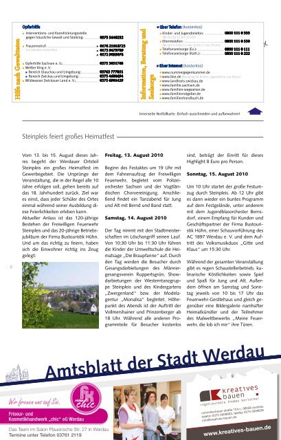 mit Amtsblatt Stadt Werdau