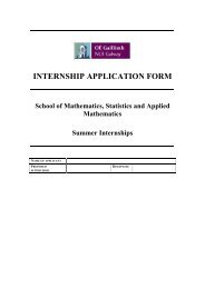 internship application form - School of Mathematics, Statistics and ...