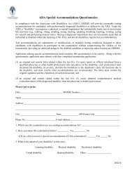 ADA Special Accommodations Questionnaire - ARDMS