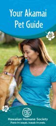 Your Akamai Pet Guide - Hawaiian Humane Society