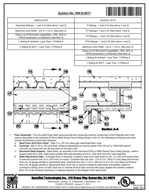 HW-D-0617 - STI - Specified Technologies Inc