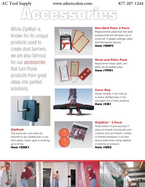 ZipWall Head Non-Skid Plate TPH1