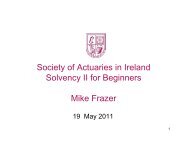 110519 Solvency II for Beginners.pdf - Society of Actuaries in Ireland