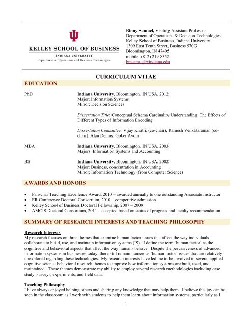 iu kelley resume template