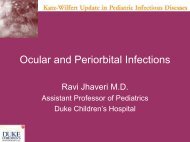 Ocular and Periorbital Infections - Duke Pediatrics Intranet