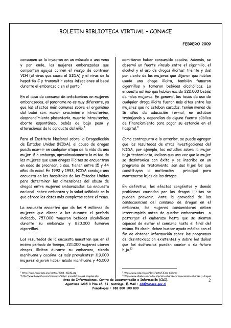 BOLETIN FEBRERO 2009.pdf - BiblioDrogas