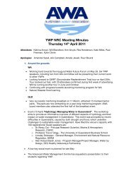 YWP NRC Meeting Minutes Thursday 14th April 2011 - Australian ...