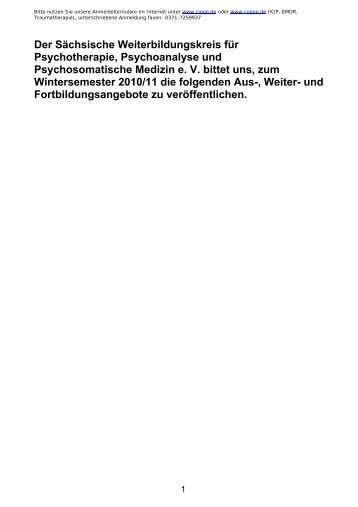 Der Sächsische Weiterbildungskreis für Psychotherapie ...