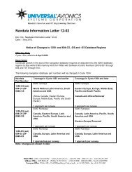 Navdata Information Letter 12-02 - Universal Avionics