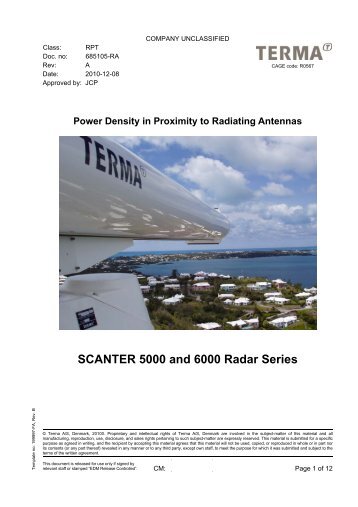 Power density in proximity to radiating antennas - Terma