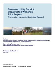 Sewanee Utility District Constructed Wetlands Pilot Project