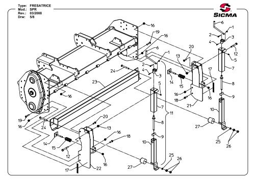 Type: FRESATRICE Mod.: SPR Rev.: 03/2008 Drw: 1/8 - Farm ...