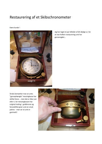 Restaurer et Skibskronometer.pdf - Urmager Michael N. Petersen