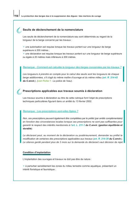 Guide juridique et pratique sur la gestion des milieux aquatiques