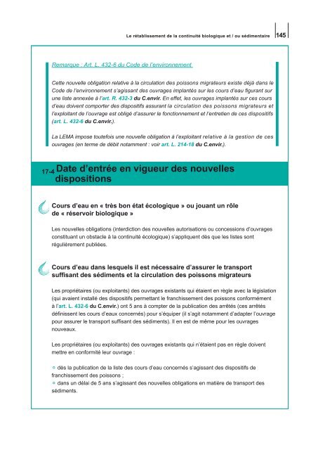 Guide juridique et pratique sur la gestion des milieux aquatiques