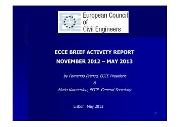 ECCE brief activity report Nov2012-May2013 - European Council of ...