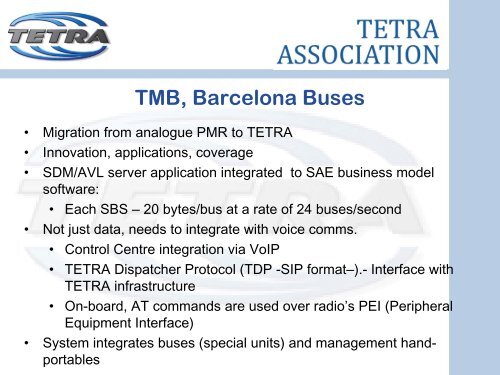 Transport Applications - tetra