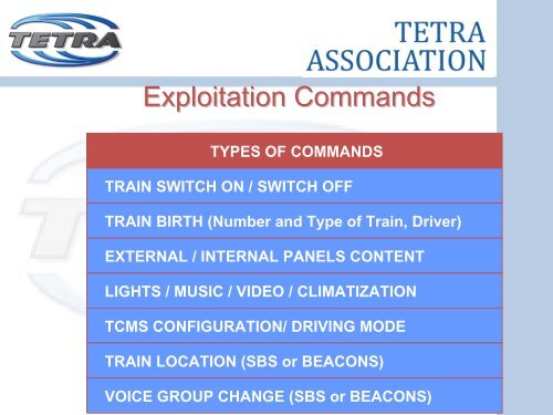 Transport Applications - tetra