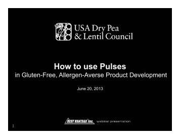 How to Use Pulses in Gluten-Free Product Development