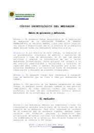 código deontológico del mediador - Asociación Española de ...