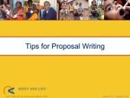 Tips for Proposal Writing - Sight and Life