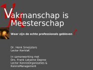 Vakmanschap is meesterschap (2007) (Henk Smeijsters) - KenVaK