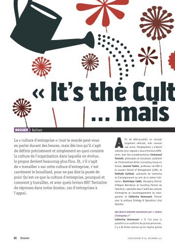 La Â« culture d'entreprise Â»: tout le monde peut vous en parler ... - IECG