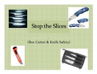 (Box Cutter & Knife Safety) - MCCS Camp Lejeune